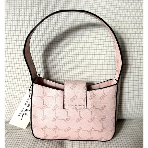 Nicole Miller Hand Bag, Rose Blush, Fold Over Strap w/Closure - Picture 2 of 6